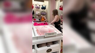 Roomie and I went to the mall with our lovense to try out remote controlled orgasms while bra shopping at VS. - Adorable